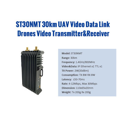 1.4G 30 킬로미터 암호화된 오일 가스 점검 UAV 비디오 송신기